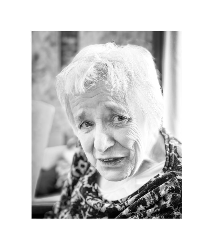 Portrait in B&W of my mam who has dementia 