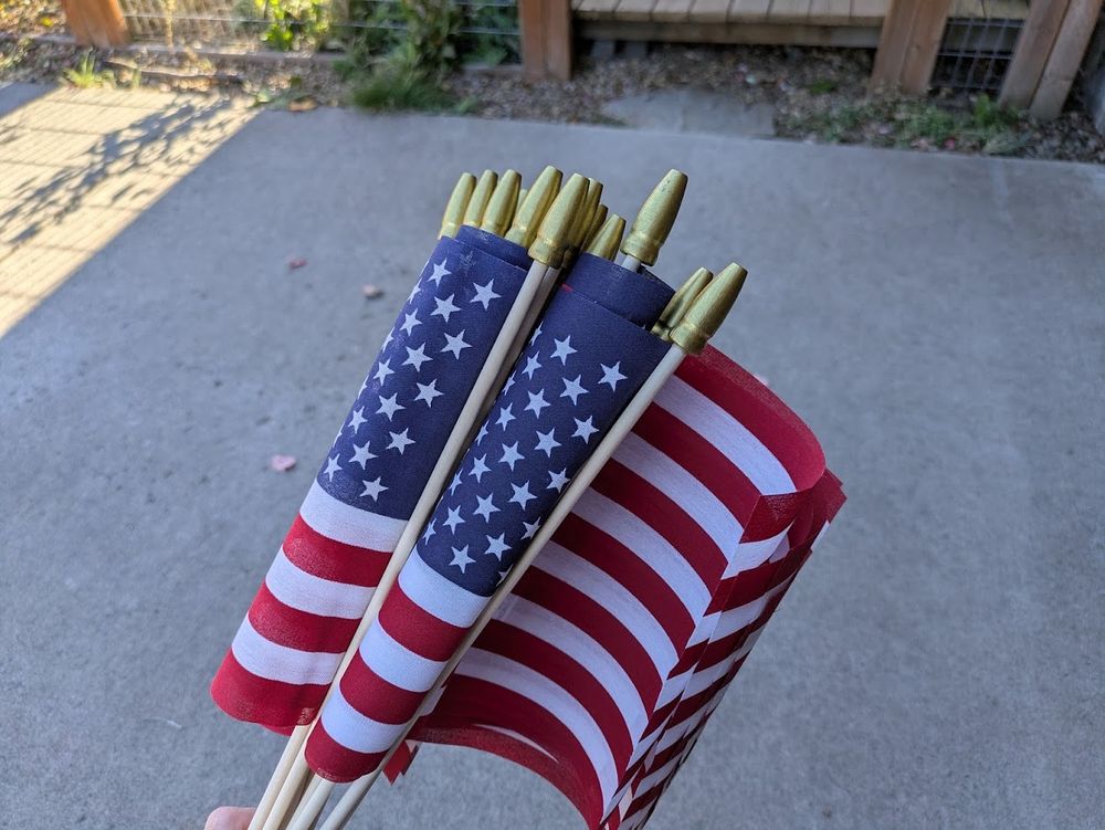Small US flags