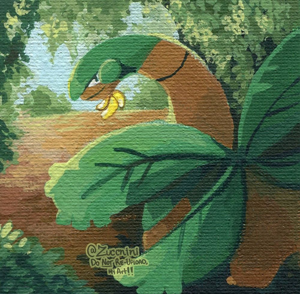 Mini Canvas painting of the pokemon Tropius
