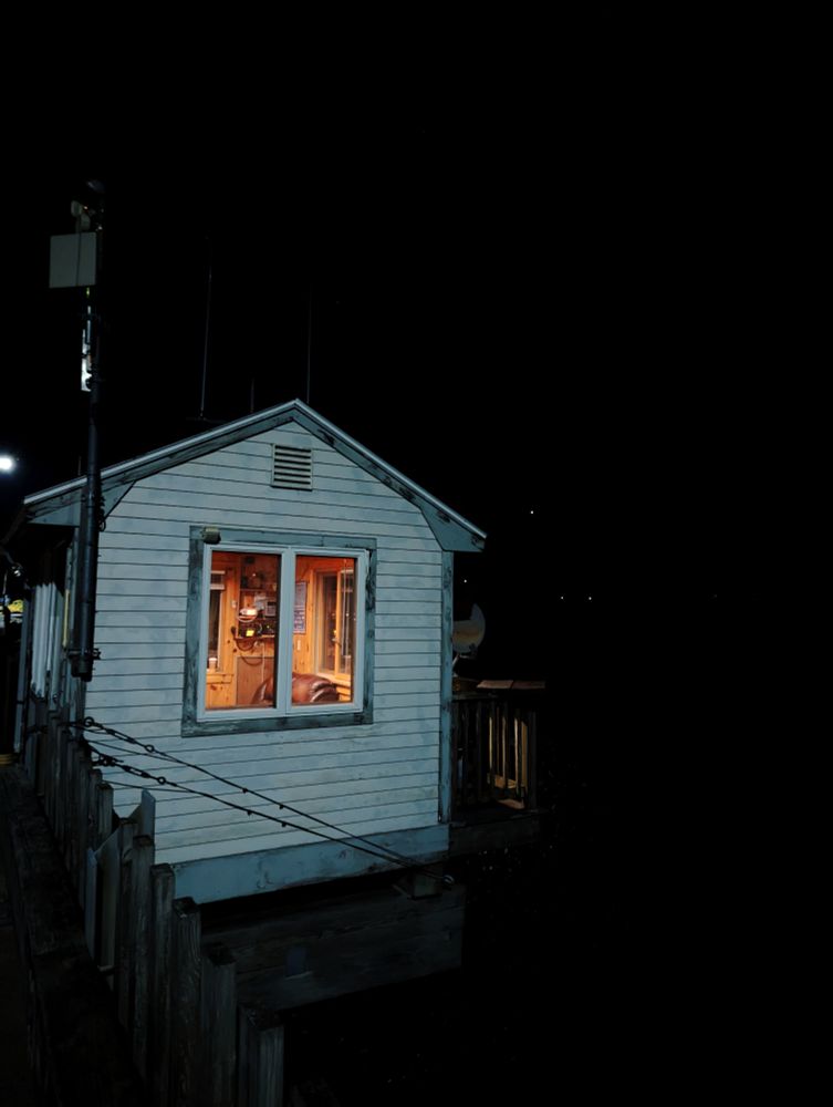A shack attached to a pier 