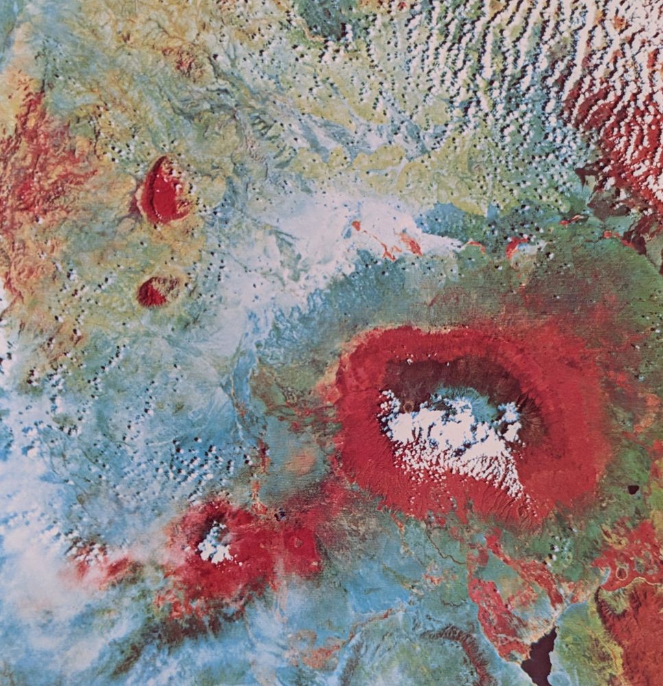 False color image of Mt. Kilimanjaro 