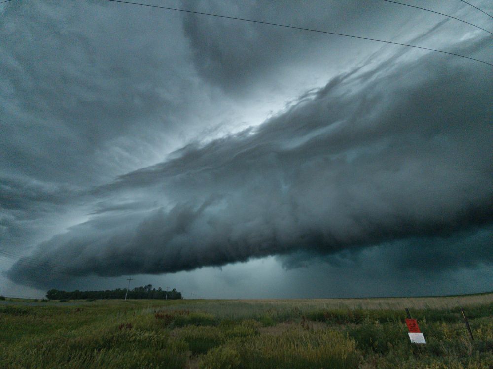 A menacing looking shelf cloud over eastern Colorado.