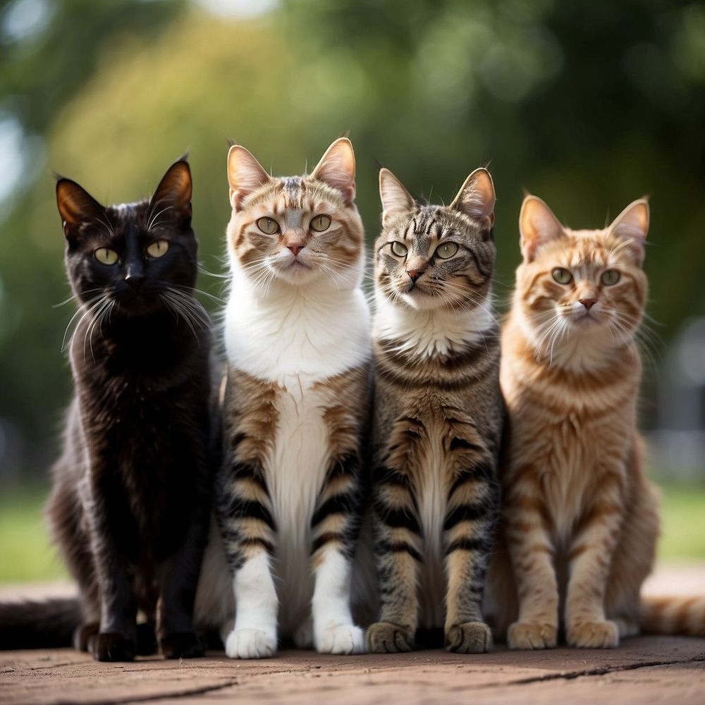 Four CATS of various colors

(Honestly this looks like an AI shot? Ew.)