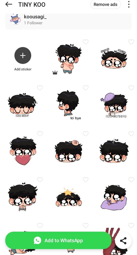 Tiny jungkook stickers for whatsapp