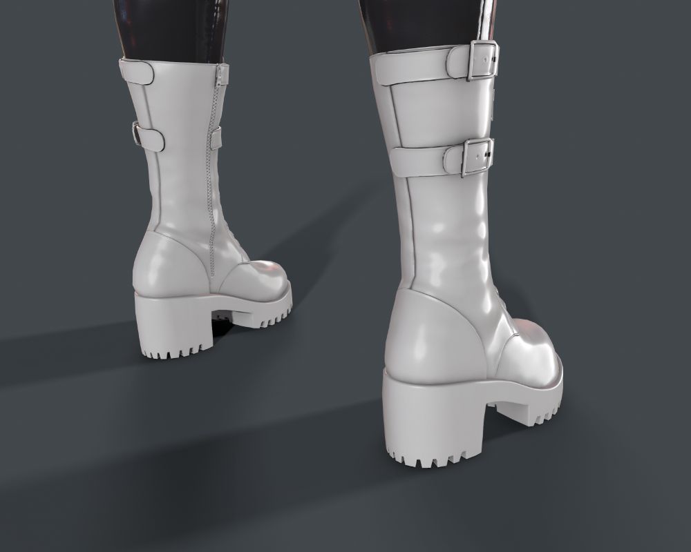 3d render of a pair of work boots
