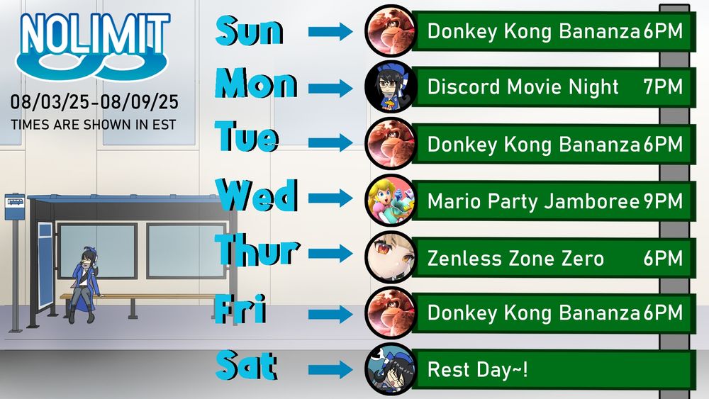 This week's schedule.