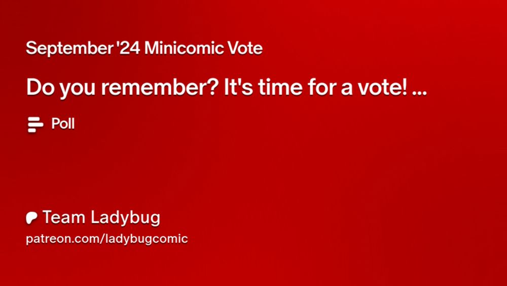 September '24 Minicomic Vote | Team Ladybug