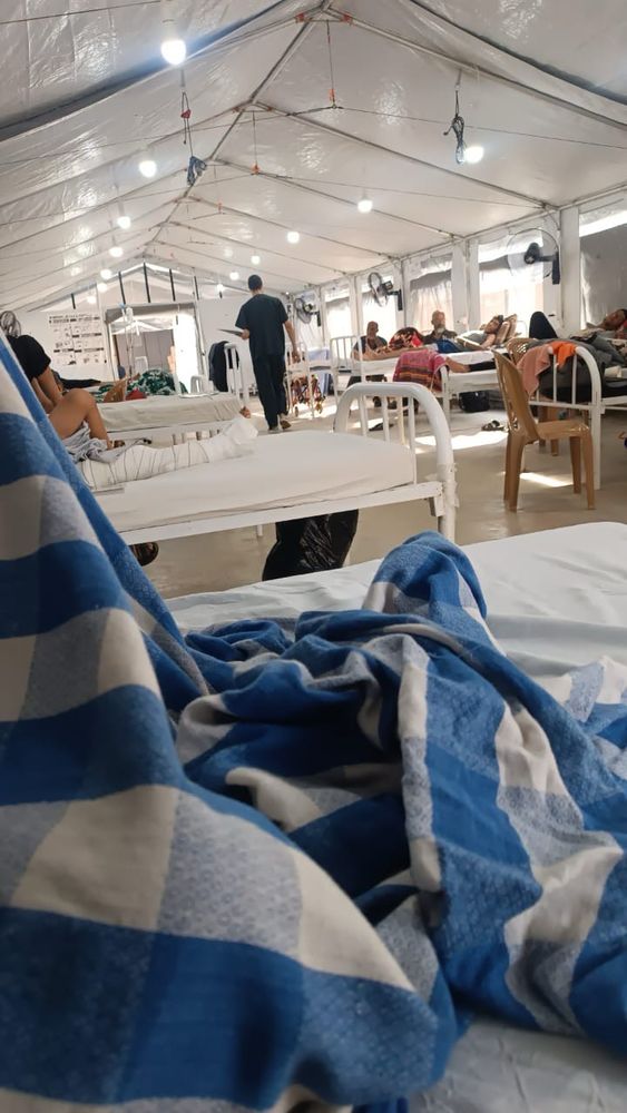 Karam at the medics in Gaza.