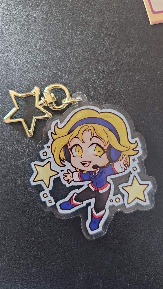 A close up image of the Ocelot keychain.