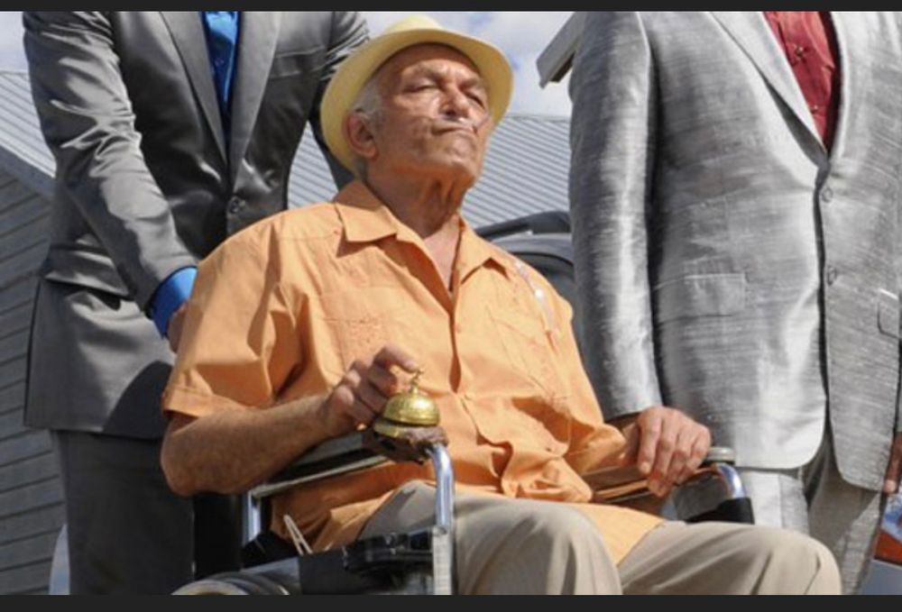 Character from Breaking Bad, Hector Salamanca who suffered a stroke and can’t speak. Rings a bell to communicate. 