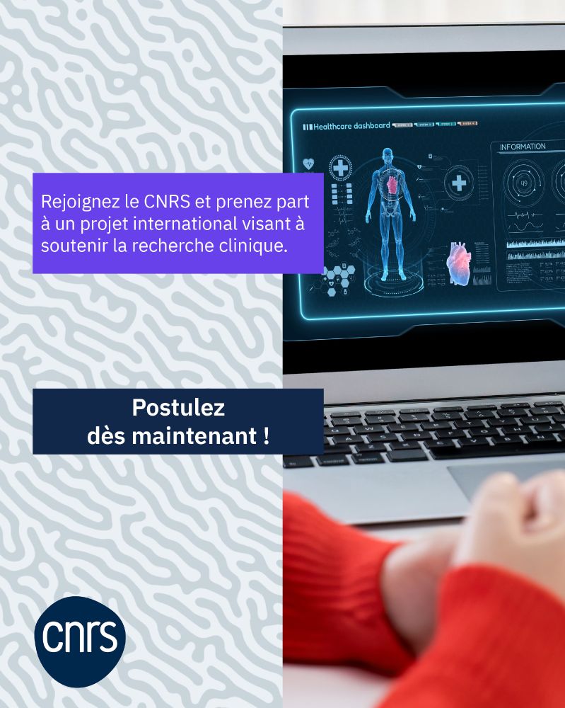 Rejoignez le CNRS et prenez part à un projet international visant à
soutenir la recherche clinique.
Postulez dès maintenant !
© AdobeStock -  InfiniteFlow