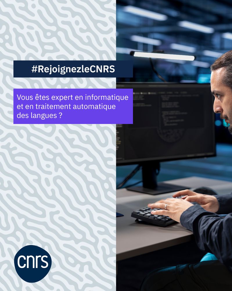 #RejoignezleCNRS
Vous êtes expert en informatique et en traitement automatique des langues ?
© AdodeStock - DC Studio