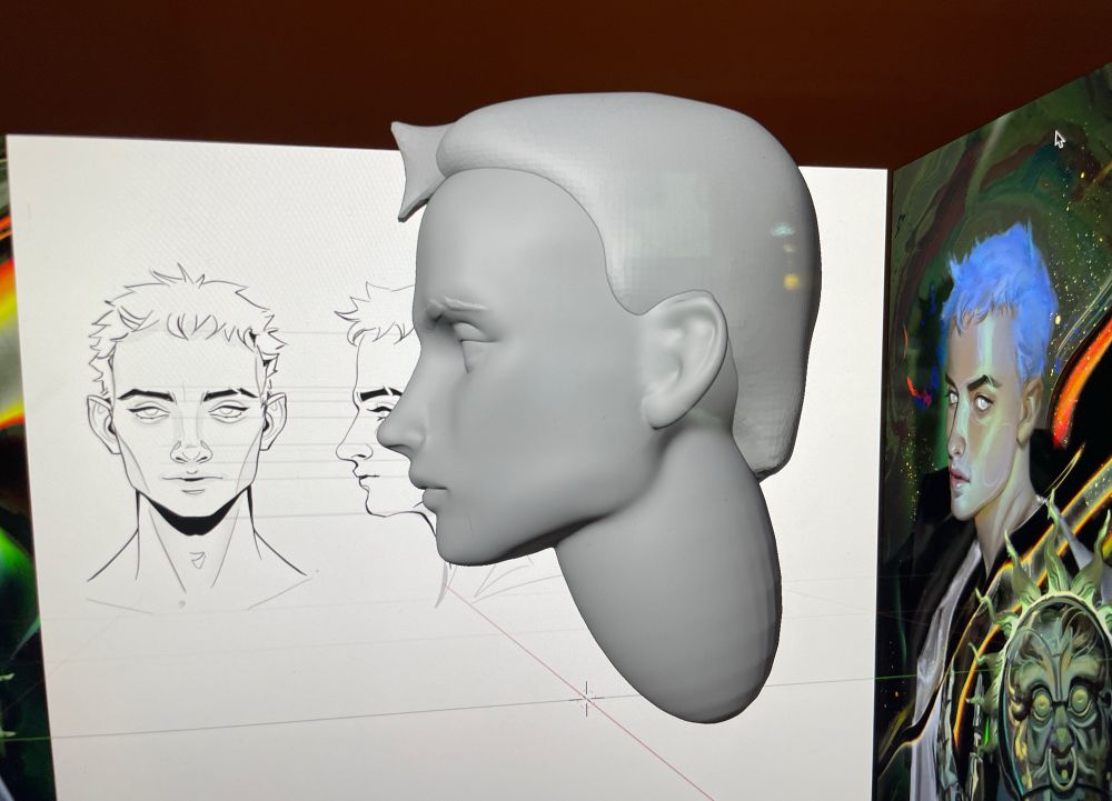 profile of 3d sculpt