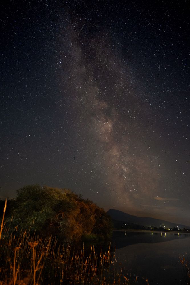 The Milky Way over a lake 
