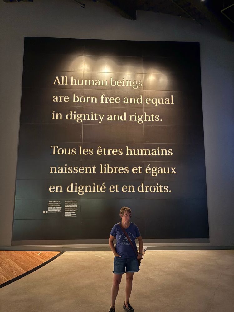 All human beings are born few and equal in dignity and rights. Canadian Museum for Human Rights, Winnipeg