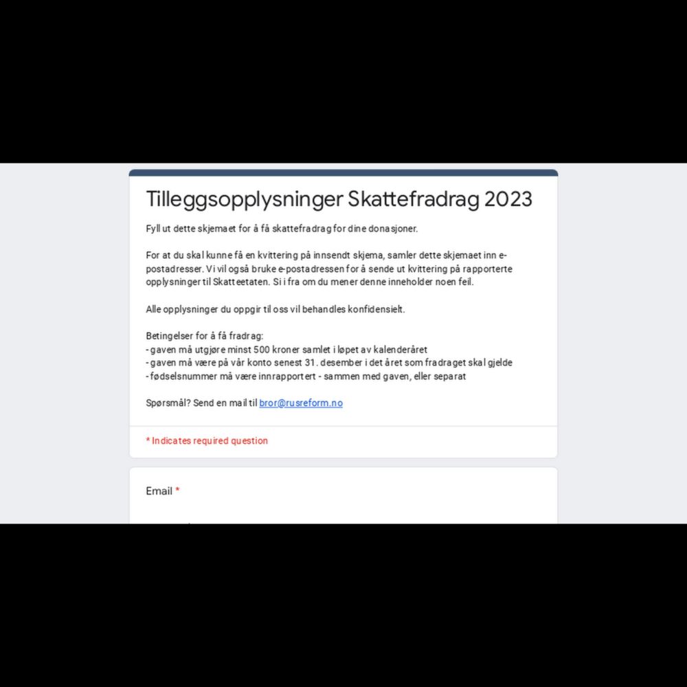 Tilleggsopplysninger Skattefradrag 2023