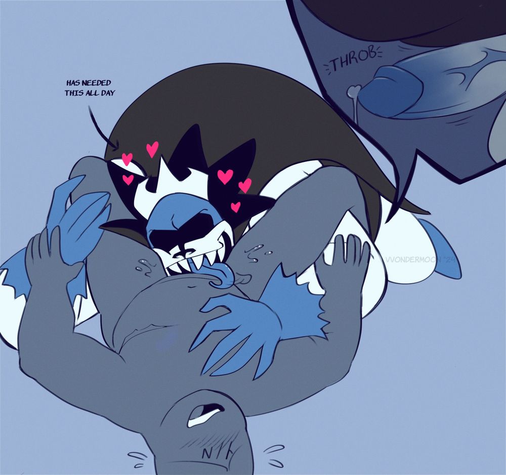 big monster king man eating out a fat anon with top surgery, his cock throbs 