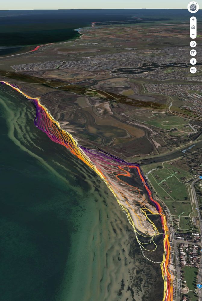 Coastal change map