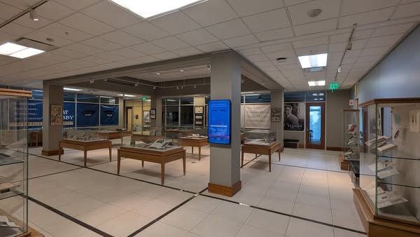 The right exhibit room in the Hollings Library at the University of South Carolina.  More Gatsby exhibits are in the lobby leading into it as well.