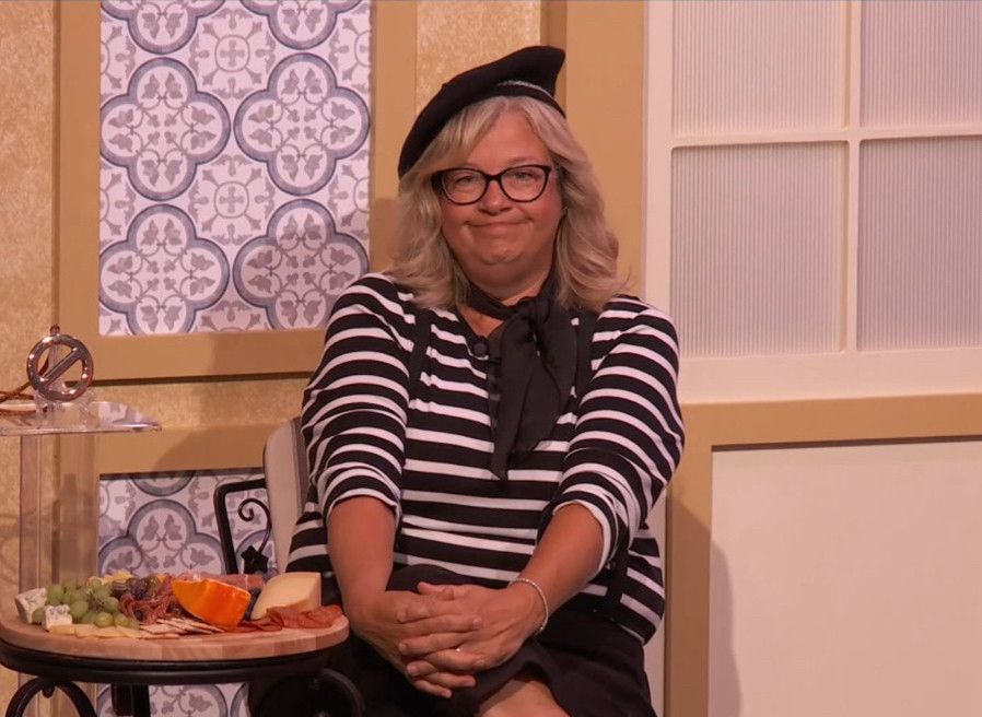 Angela looking like she’s sorry she’s not sorry