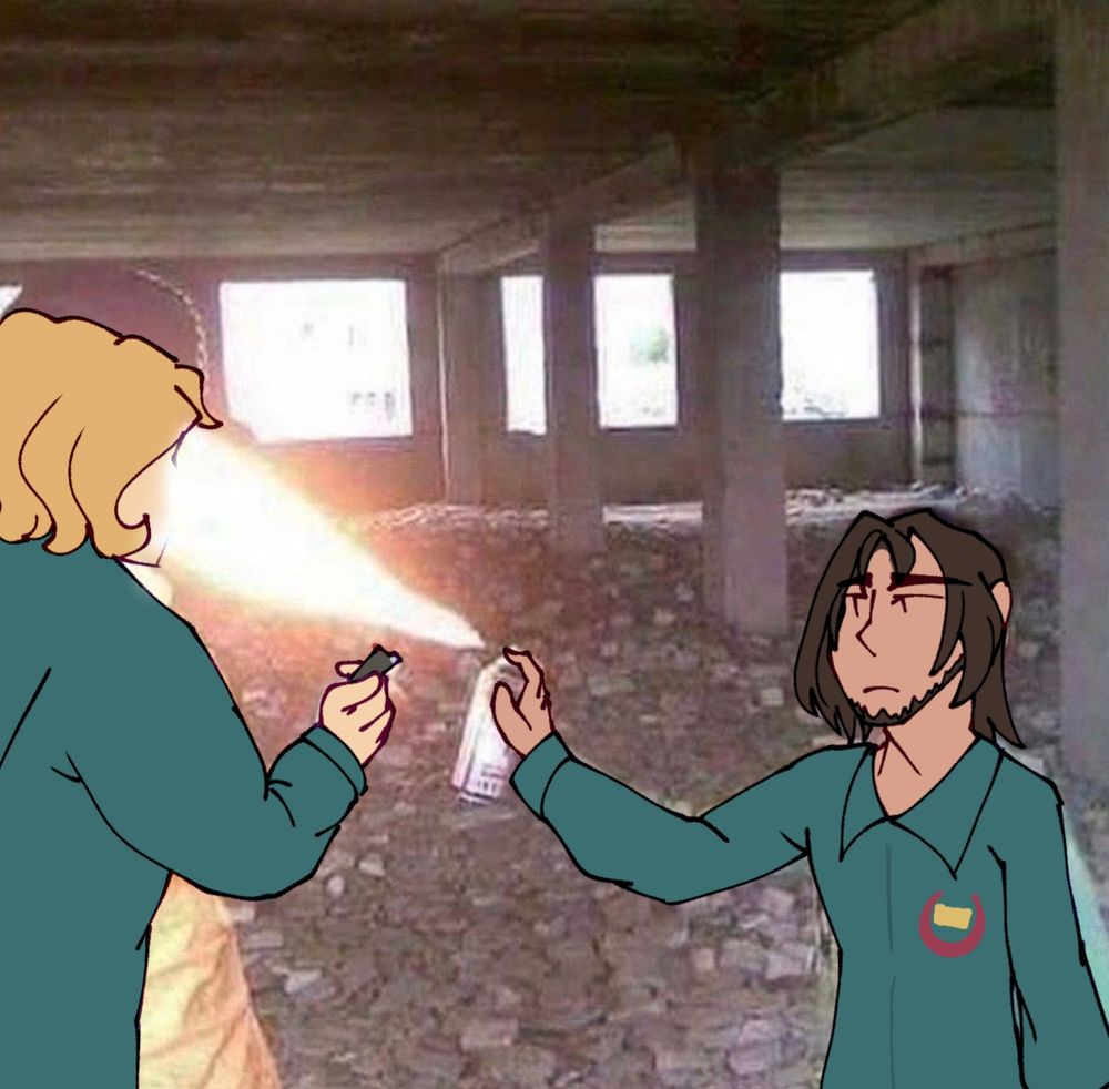 Curly on the left and jumbo on the right 