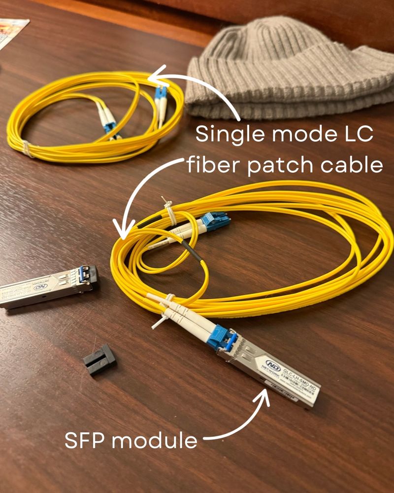 LC fiber patch cable and SFP modules
