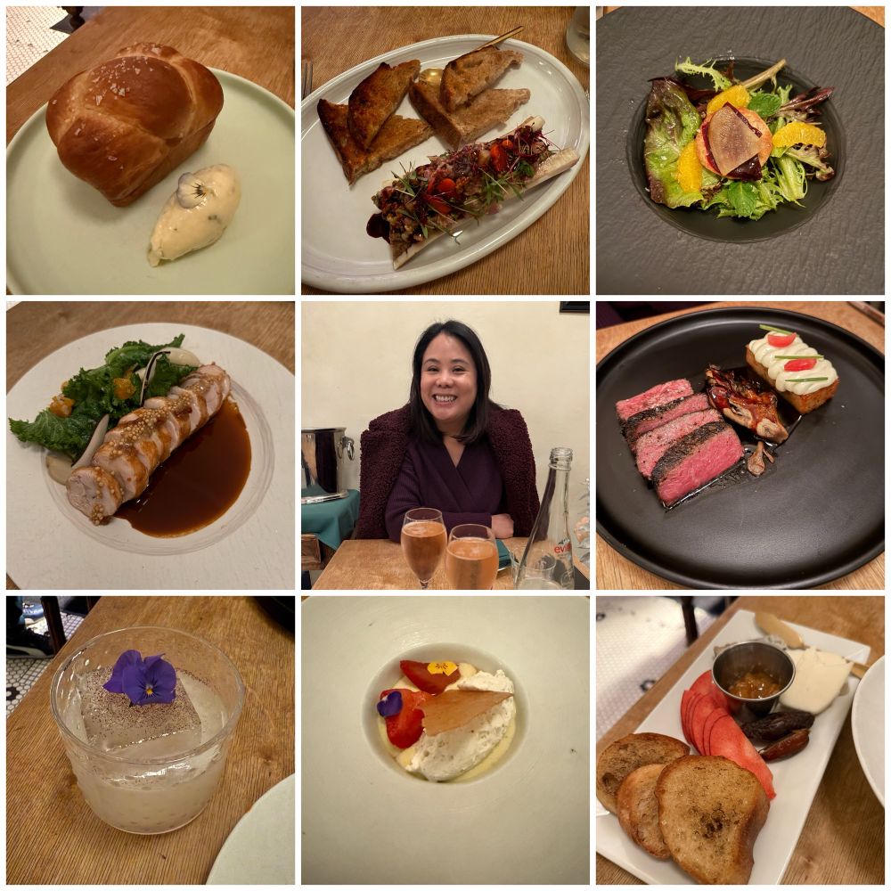 Celebrating wins over dinner with my wife.