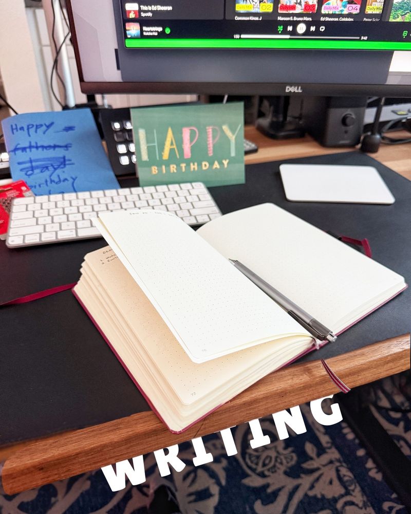 Notebook on a desk