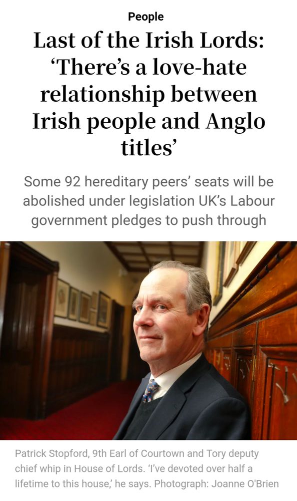 Irish Times article headline. 