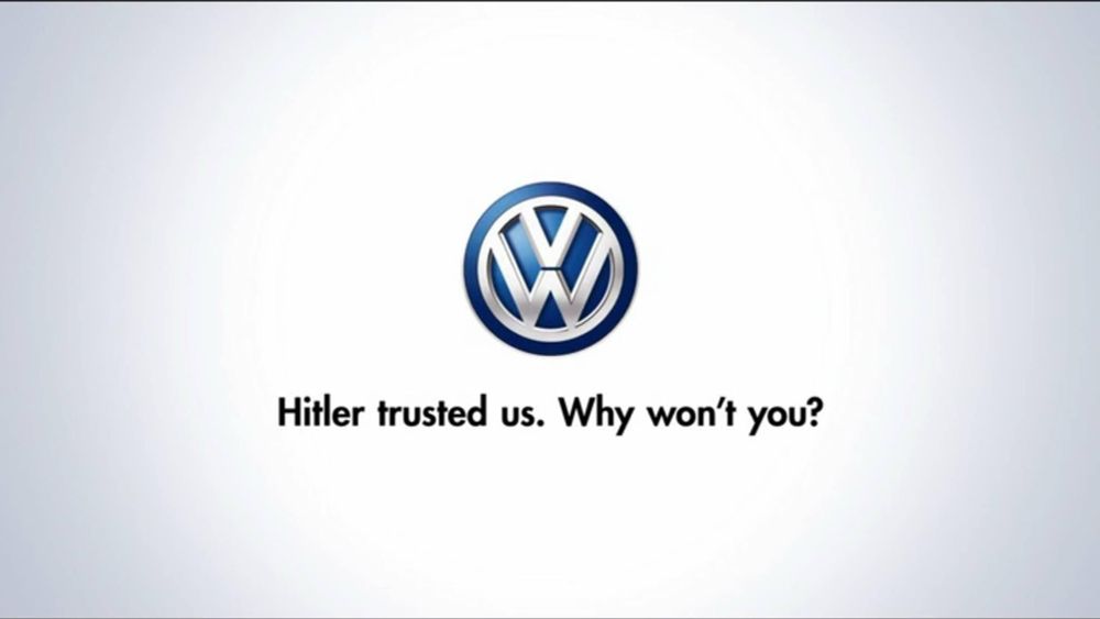 Fake VW-Werbebanner: „Hitler trusted us. Why won’t you?“