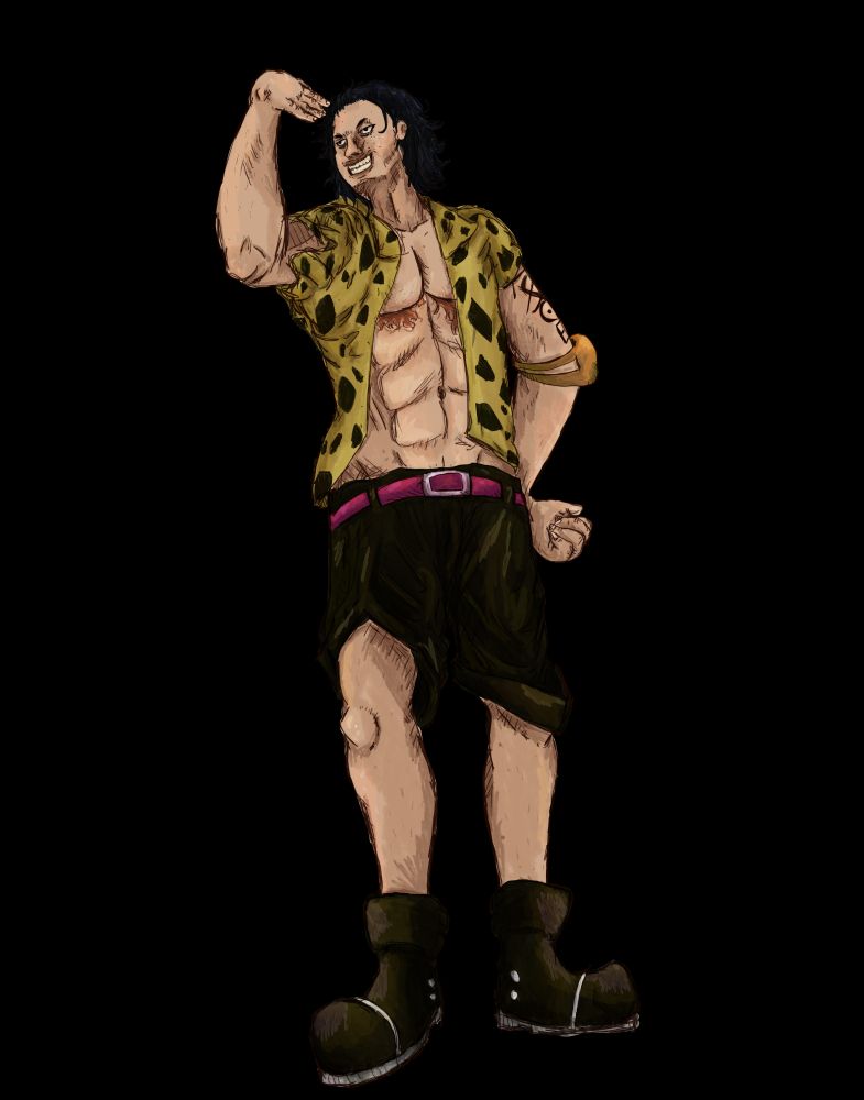 The same Ace from the previous drawing, with a transparent background.