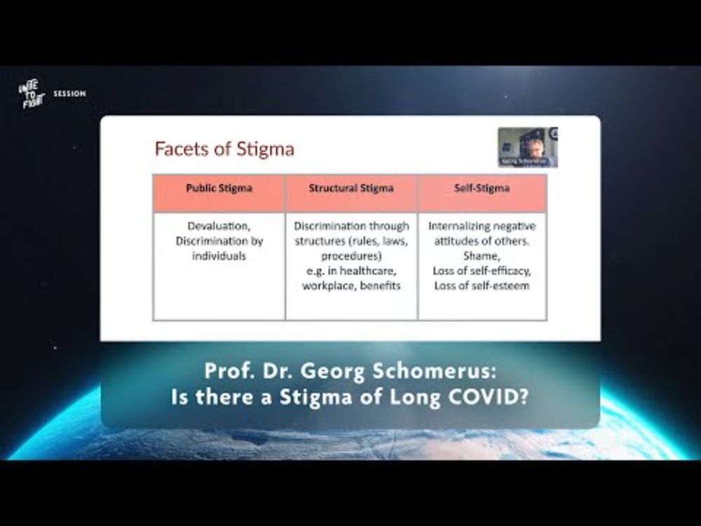 Prof. Dr. Georg Schomerus: Is there a Stigma of Long COVID? (Day 2, Block 7)