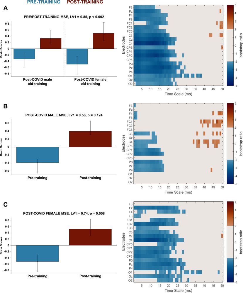 Resting-state neural dynamics changes in older adults with post-COVID syndrome and the modulatory effect of cognitive training and sex - GeroScience