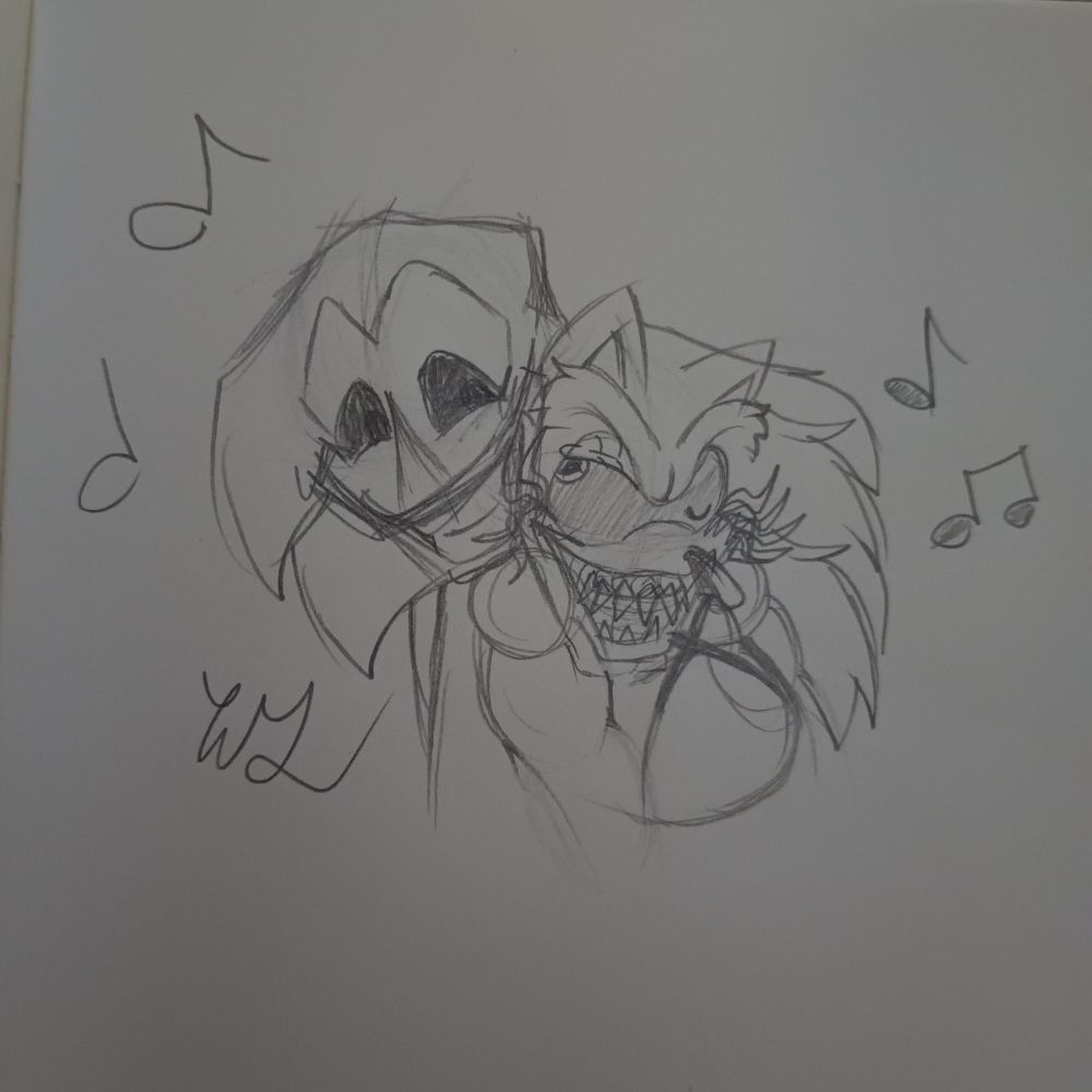 Majin and Lord X singing a random song. The song in question is up to you lol