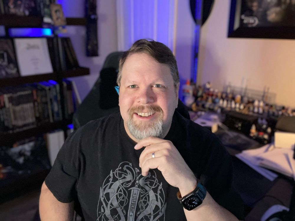 Jared sitting in his office. 