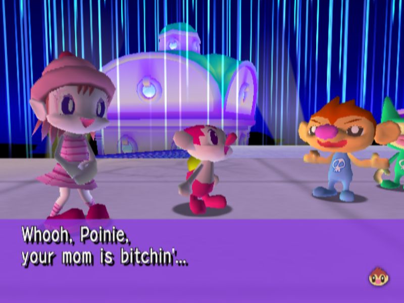 screenshot from poinie's poin: tom saying "whooh, poinie. your mom is bitchin'...