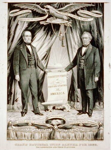 Campaign poster for 1860 U.S. presidential candidate John Bell and his running mate, Edward Everett