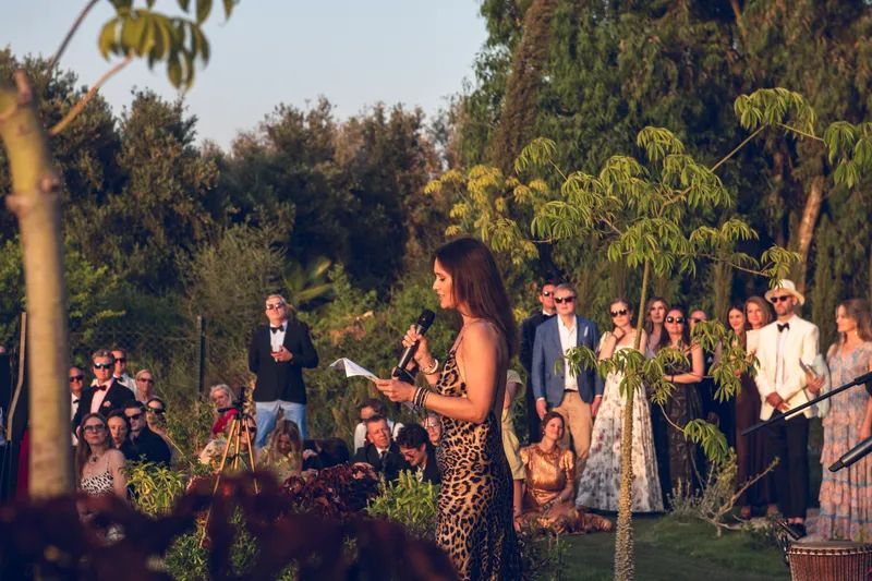Group of wedding attendees 