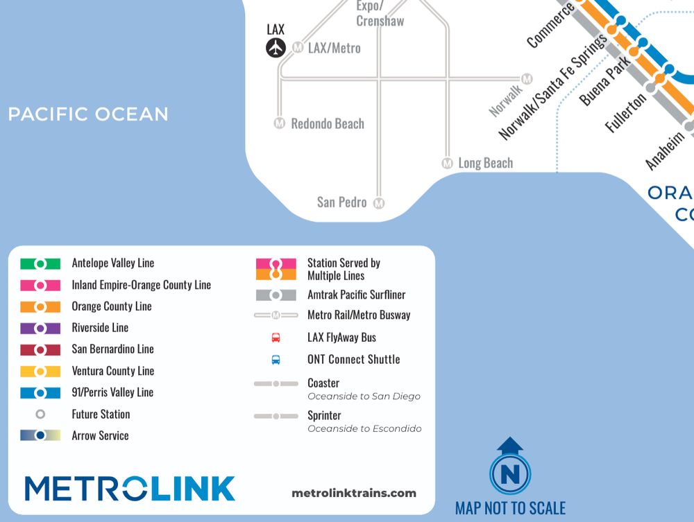 Oswald used on Metrolink system map