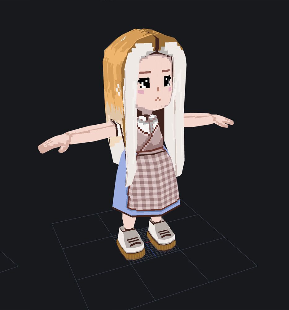 t-posing game character