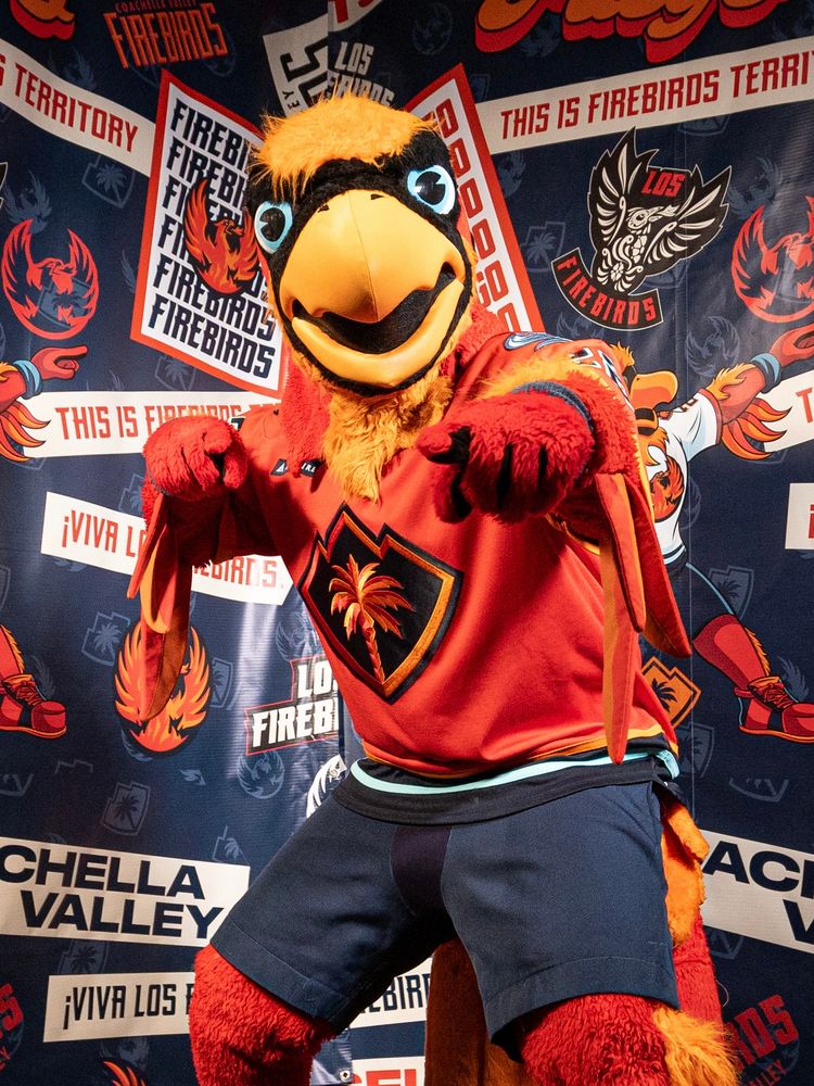 Fuego pointing towards the camera during Media Day 2025.