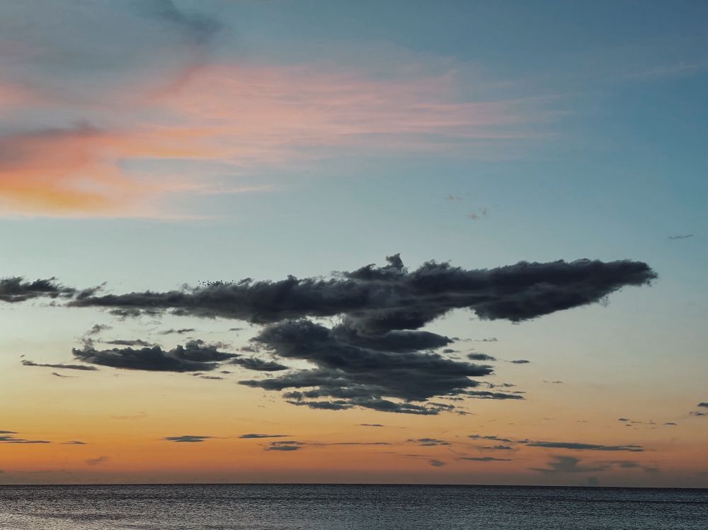 picture of sunset clouds in San Juan, La Union, Philippines