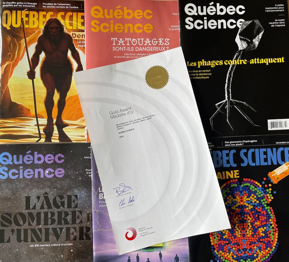 Magazine de l’année : Québec Science remporte l’or aux Prix du magazine canadien 2025