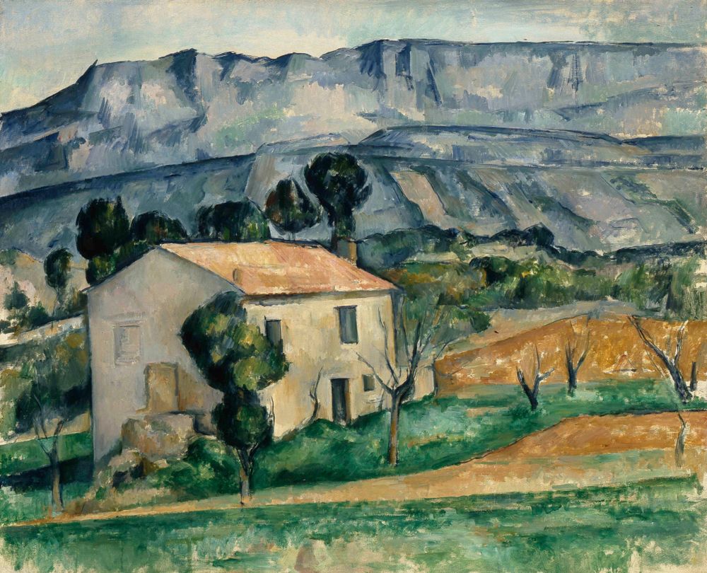 Maison devant la Sainte-Victoire près de Gardanne (House in Provence), by Paul Cézanne 