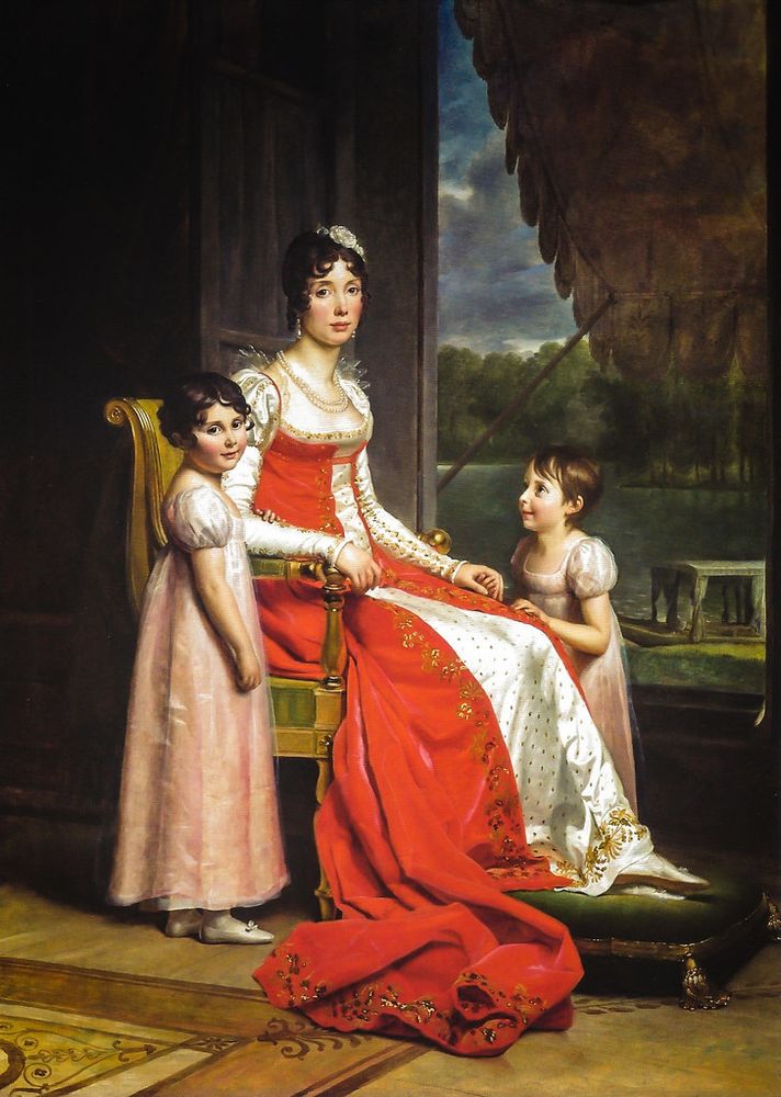 Julie Bonaparte as Queen of Spain with her Daughters, Zénaïde and Charlotte, by François Gérard 