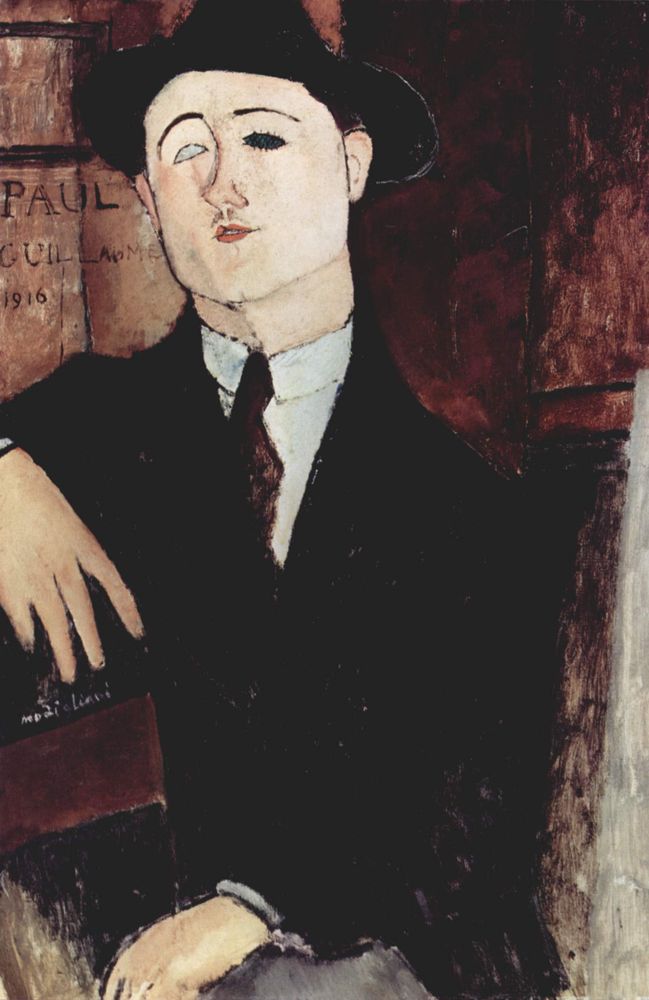 Paul Guillaume portrait, by Amedeo Modigliani 