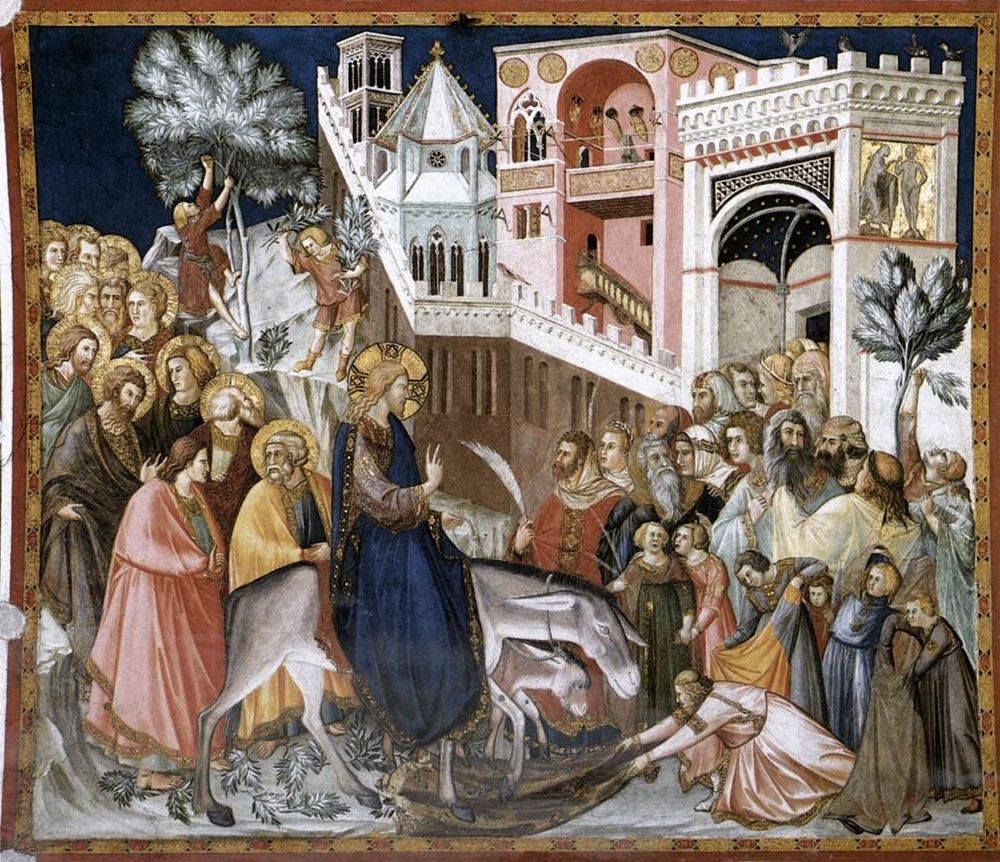 Entry of Christ into Jerusalem, by Pietro Lorenzetti 
