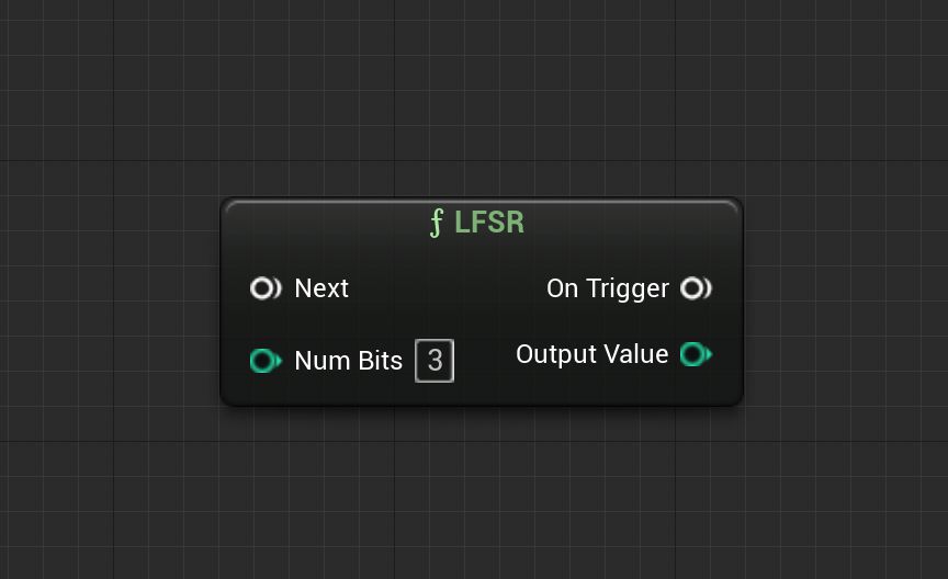 Linear Feedback Shift Register Unreal Engine Metasound Node