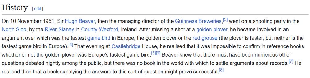 Screenshot of the Wikipedia entry for the Guinness Book of World Records. 