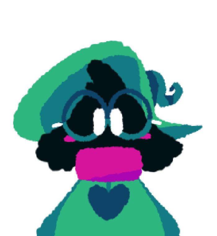 Ralsei is staring directly at the viewer.